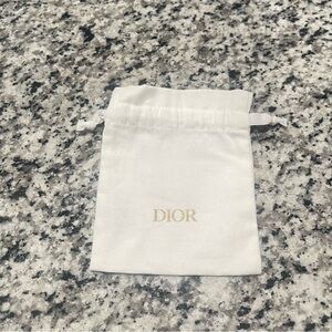 Dior Cream and Gold Drawstring Pouch